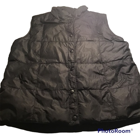 Land’s End Woman’s Black Winter Vest Sz Large 14-16 Insulated Goose Down - Picture 1 of 6